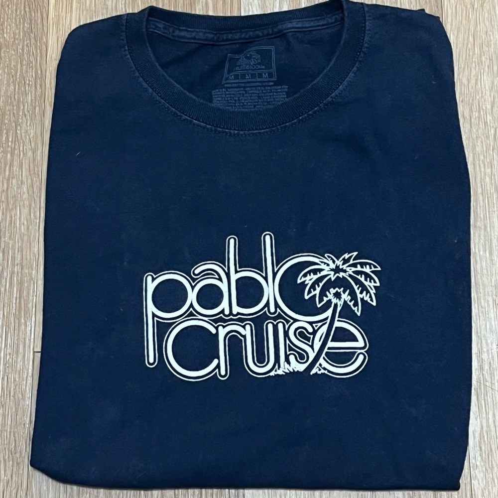 Pablo Cruise Vintage Logo Navy Blue short sleeve Band T Shirt  Size medium - Picture 3 of 4